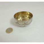WMF: A silver plate salt with gilded interior marked under.