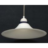 Vintage Retro : A Danish designed Troll Pendel Pendant light / Lamp with white livery ,