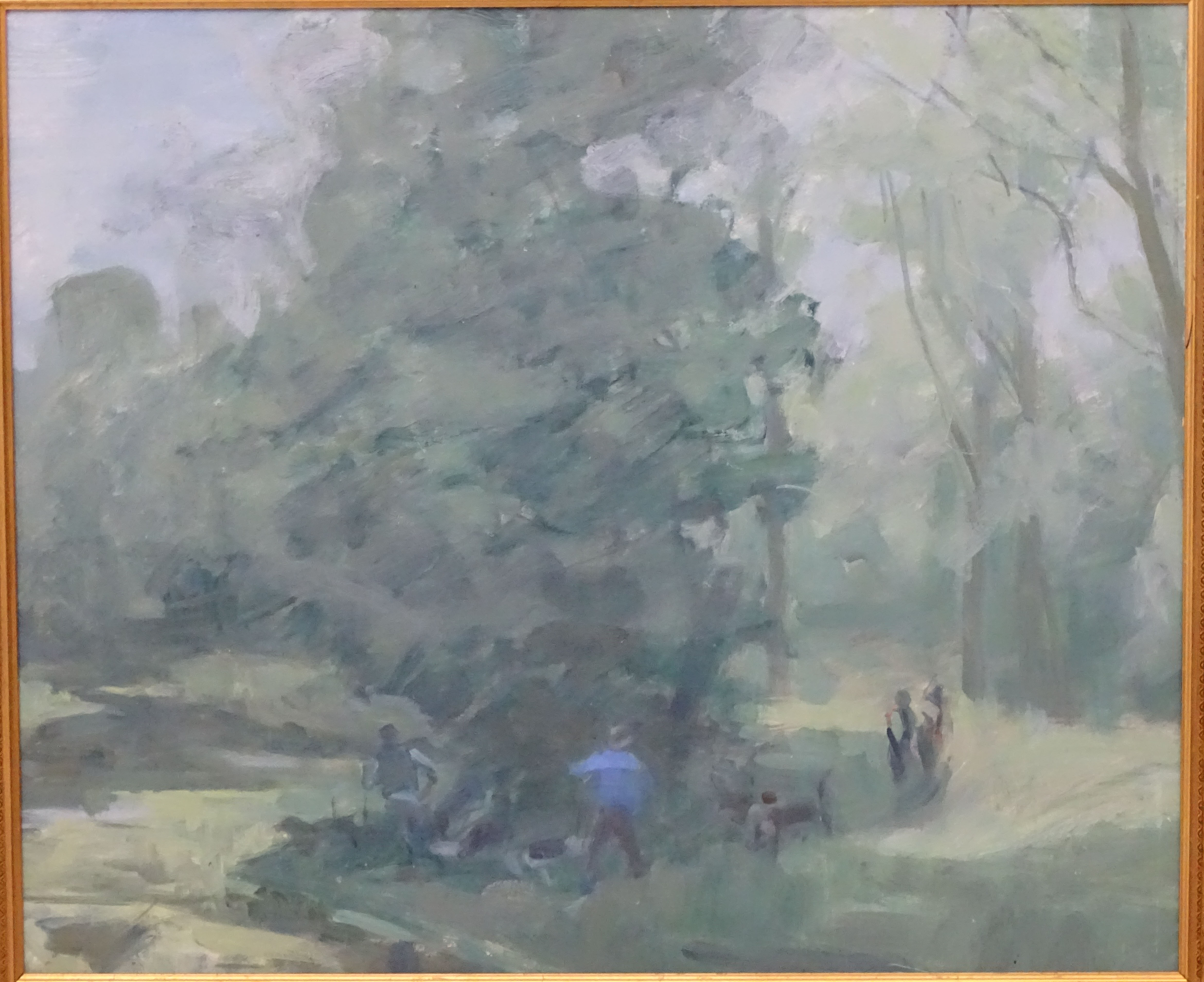 Manner of Sir Alfred Munnings XX,  Oil on board , sketch, The Otter Hunt. - Image 3 of 3