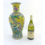A Chinese Famille Jaune Rose Imperial vase,
