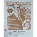 Poster: A signed poster of The Antique Roadshow's member Henry Sandon visiting Aylesbury on Sunday