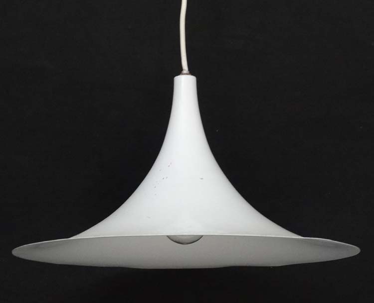 Vintage Retro : A Danish designed Pendant light / Lamp with white livery , model Semi , - Image 2 of 5
