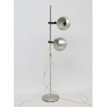 Vintage Retro : A Danish designed spherical aluminium twin lamp multi directional spot lamp /