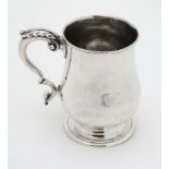 A 19thC Elkington plate silver plate tankard. c.