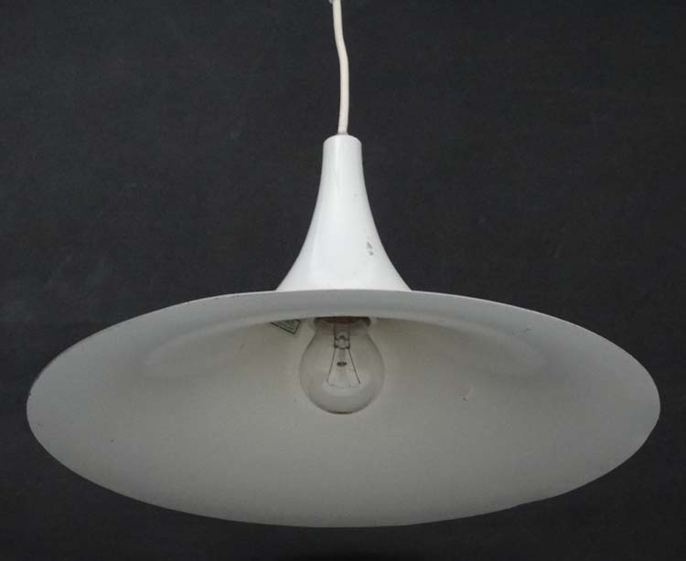Vintage Retro : A Danish designed Pendant light / Lamp with white livery , model Semi , - Image 3 of 5
