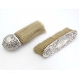 2 various Victorian silver handled brushes (2) CONDITION: Please Note - we do not