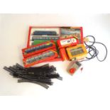 A quantity of boxed Hornby Railways train items (00 gauge) including an Electric Train Set to