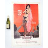 Poster: A 1980s poster advertising the film 'Tramp' (1980) produced and directed by Chuck Vincent,