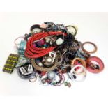 Assorted costume jewellery to include bracelets,