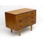 Vintage Retro : a British G-Plan teak 2 door chest of 3 drawers ,