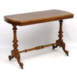 A 19thC mahogany library table 43" long x 19 3/4" wide x 28 3/4" high CONDITION: