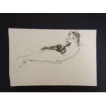 Follower of Gwendoline John ( 1876-1939), Pen and ink Female nude.