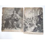 Early XVIII continental Line engravings ,