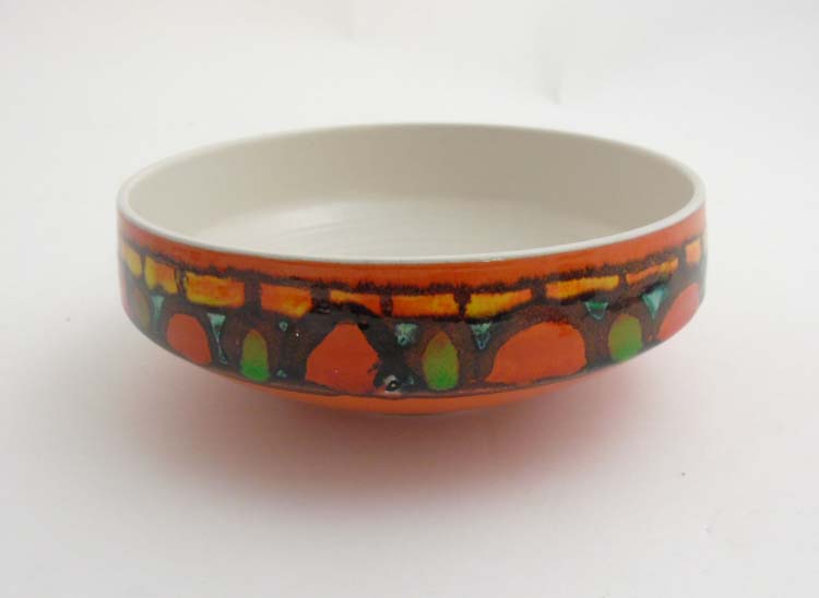 A 1970's Poole pottery Delphis bowl shape 89,
