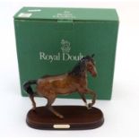 A boxed Royal Doulton 'Spirit of the Wind' bay horse figurine in gloss finish ,