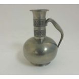 Decorative Metalware : A Norwegian pewter handled jug / vessel by Haugrud and numbered 436.