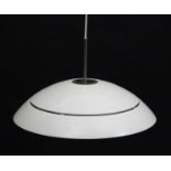 Vintage Retro : A Danish designed Pendant light / Lamp with white livery , white glass diffuser ,