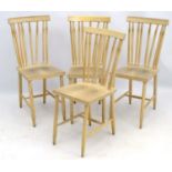 Vintage Retro : a set of 4 modern design chairs by 'Design House' in the Ercol style ,