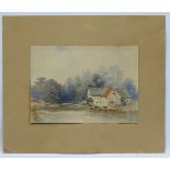 H..ley 1846 English School, Watercolour, The old watermill, Signed and dated lower left.