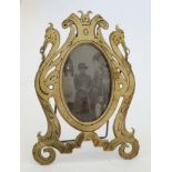 A Victorian easel / strut photo frame / hanging frame,