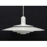 Vintage Retro :A Danish designed Pendant light / Lamp with white livery ,