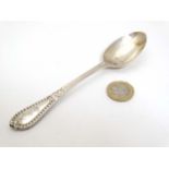 A Victorian silver spoon hallmarked London 1863 maker George Adams ( Chawner & Co ) 6" long (36g)