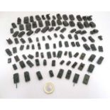 A quantity of 20th C lead miniature challenger tanks and armoured vehicles.