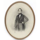 Nathan Cooper Branwhite (1775-1867), Watercolour , Grisaille oval,