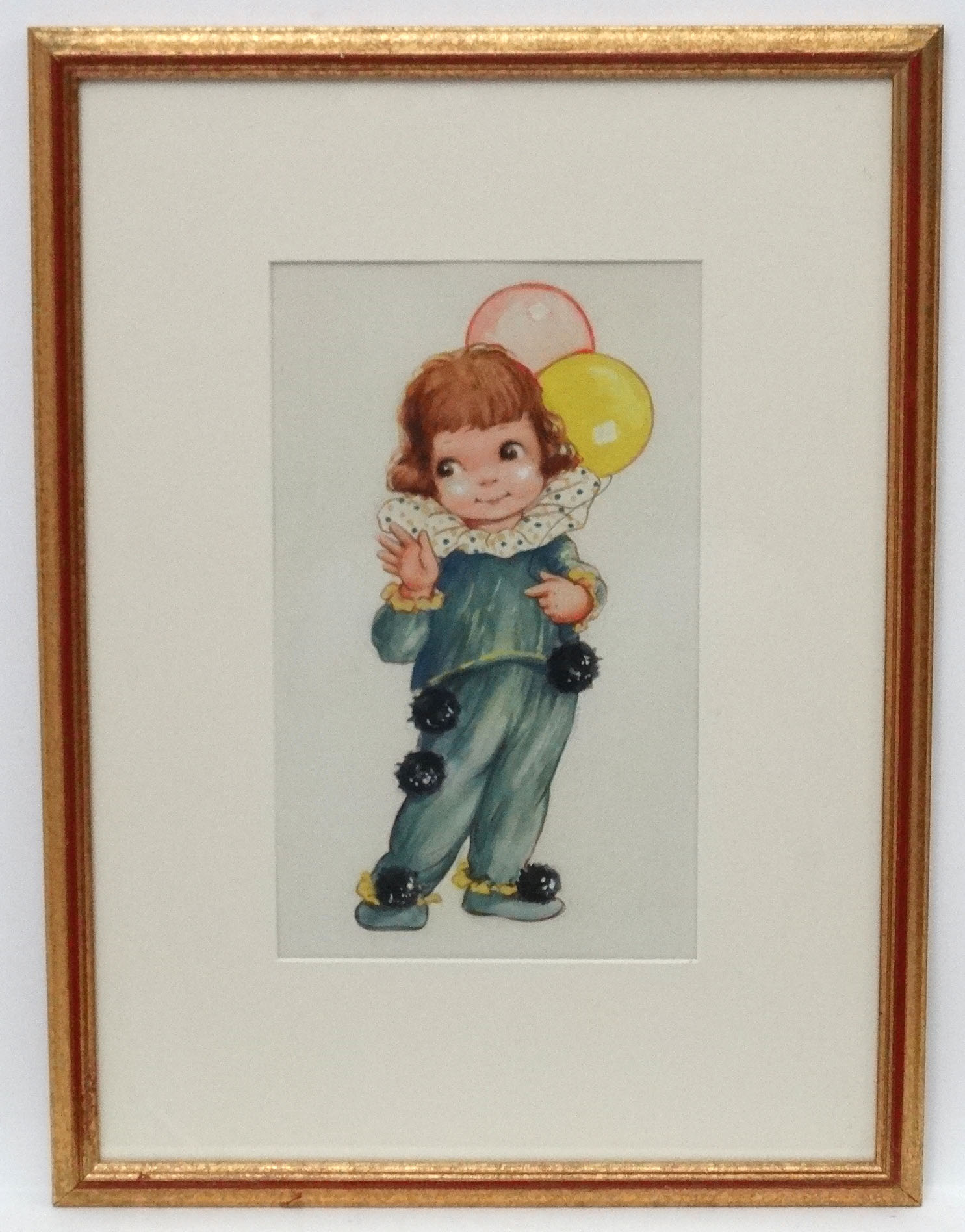 Manner of Mabel Lucie Attwell ( 1879-1964), Pencil , watercolour and Gouache, Balloon Girl,