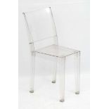 Vintage Retro : a French Kartell Ghost chair as designed by Philippe Starck ( the clear