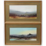 Frank Holme early XX, Gouache, a pair, Heather on the moors, Signed lower,