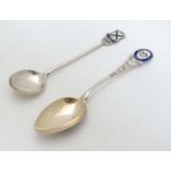 2 silver spoons,