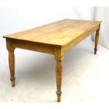 Kitchen table : A 19thC pine Continental table.