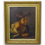 Italian School XIX-XX, Oil on canvas, An Italian peasant boy, Bears old exhibition label verso,