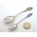 An Art Deco commemorative GeoV silver souvenir tea spoon commemorating Geo V silver jubilee,