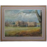 Roger Remington XX, Oil on board, Leeds Castle ,Kent, Signed and dated ' 1980 ' lower left,