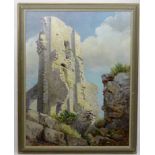 Roger Remington XX, Oil on board, ' Corfe Castle ' ( Wareham , Dorset ) ,