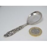 Scandinavian silver : A Norwegian silver spoon marked 830s maker Brodrene Mylius .