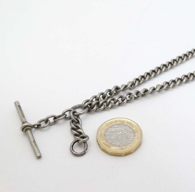A silver plate Albert watch chain , - Image 3 of 5