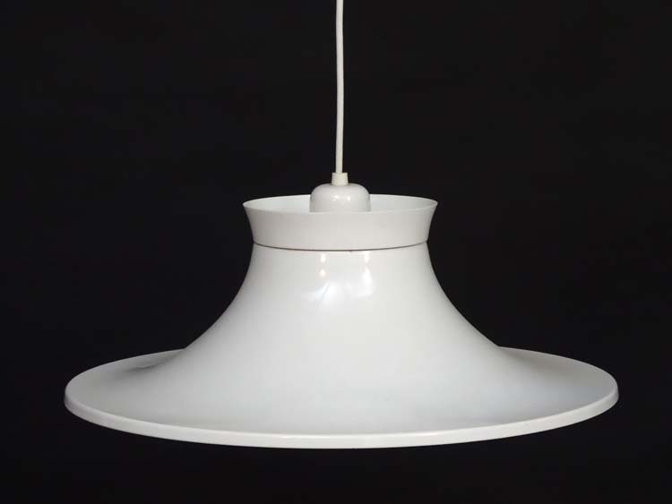 Vintage Retro: A Danish designed Pendant light / Lamp with white livery,