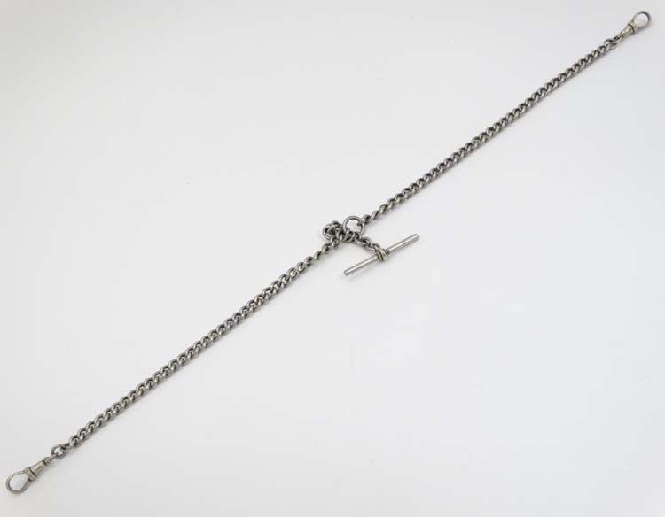 A silver plate Albert watch chain , - Image 2 of 5