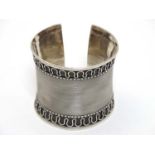 A silver bangle / bracelet of cuff form CONDITION: Please Note - we do not make
