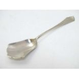 A Dutch silver caddy spoon with shaped bowl 4 3/4" long (12g) CONDITION: Please Note