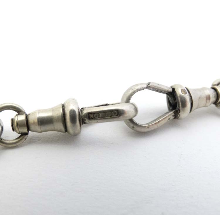 A silver plate Albert watch chain , - Image 5 of 5