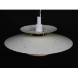 Vintage Retro: A Danish designed Lyskar Pendant light / Lamp with white livery, model type 40.