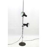 Vintage Retro :A Danish designed double Standard lamp / pointable lamps , with black livery ,