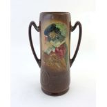 A Royal Doulton Kingsware vase, depicting cavaliers proposing a toast to their King,