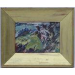 Vladimir Isaakovitch XX Russian School, Oil on card , White Army military painting 1971,