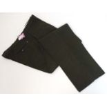 A pair of Wathen Gardiner moleskin olive trousers, size waist approx.