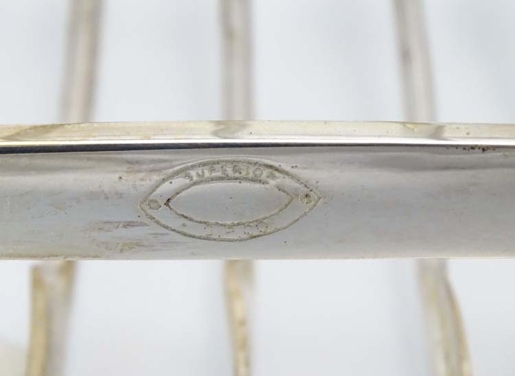 Rowing: A novelty 6-slice silver plated toast rack, the bars formed as oars. - Image 12 of 14